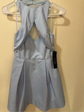 NWT Do Be Light Blue Cocktail Dress with Cutout Back